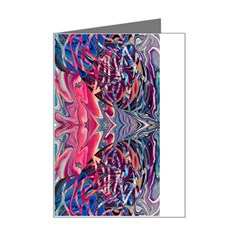 Abstract Arabesque Mini Greeting Card by kaleidomarblingart