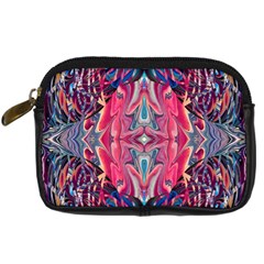 Abstract Arabesque Digital Camera Leather Case by kaleidomarblingart