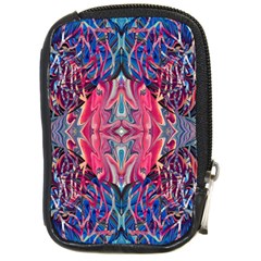 Abstract Arabesque Compact Camera Leather Case by kaleidomarblingart