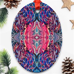 Abstract Arabesque Oval Ornament (two Sides) by kaleidomarblingart