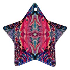 Abstract Arabesque Star Ornament (two Sides) by kaleidomarblingart