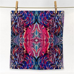 Abstract Arabesque Face Towel by kaleidomarblingart