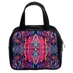 Abstract Arabesque Classic Handbag (two Sides) by kaleidomarblingart