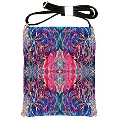 Abstract Arabesque Shoulder Sling Bag by kaleidomarblingart