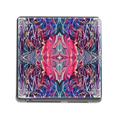 Abstract Arabesque Memory Card Reader (square 5 Slot) by kaleidomarblingart