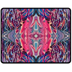 Abstract Arabesque One Side Fleece Blanket (medium) by kaleidomarblingart