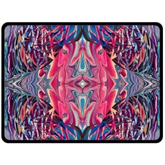 Abstract Arabesque One Side Fleece Blanket (large) by kaleidomarblingart