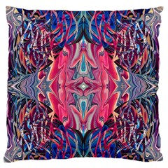 Abstract Arabesque Large Premium Plush Fleece Cushion Case (one Side) by kaleidomarblingart