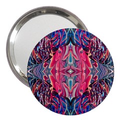 Abstract Arabesque 3  Handbag Mirrors by kaleidomarblingart