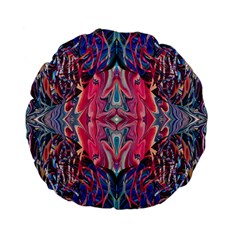 Abstract Arabesque Standard 15  Premium Flano Round Cushions by kaleidomarblingart