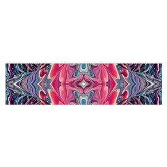 Abstract Arabesque Oblong Satin Scarf (16  X 60 ) by kaleidomarblingart