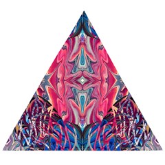 Abstract Arabesque Wooden Puzzle Triangle by kaleidomarblingart