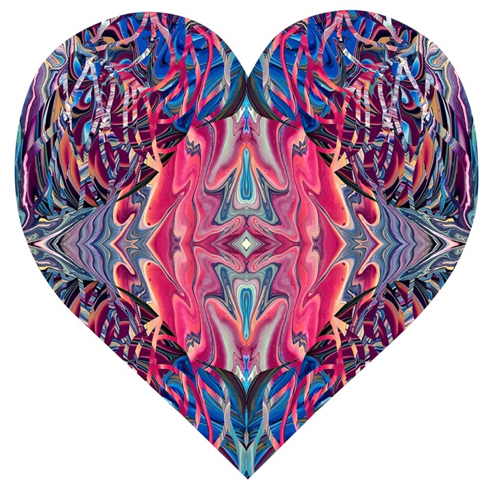 Abstract arabesque Wooden Puzzle Heart