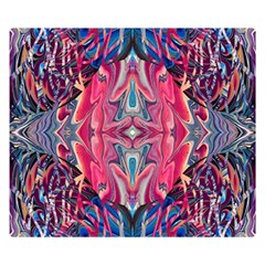 Abstract Arabesque One Side Premium Plush Fleece Blanket (small) by kaleidomarblingart