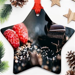 Chocolate Dark Star Ornament (two Sides) by artworkshop