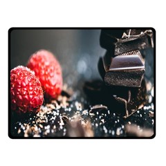 Chocolate Dark One Side Fleece Blanket (small) by artworkshop