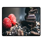 chocolate dark Fleece Blanket (Small) 45 x34  Blanket Back