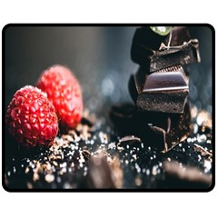 Chocolate Dark Fleece Blanket (medium) by artworkshop