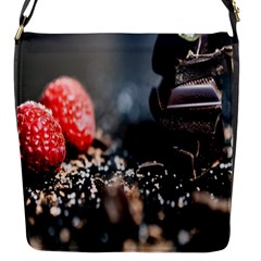 Chocolate Dark Flap Closure Messenger Bag (s) by artworkshop