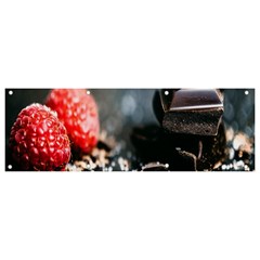 Chocolate Dark Banner And Sign 9  X 3  by artworkshop