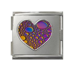 Bubble Color Mega Link Heart Italian Charm (18mm) by artworkshop