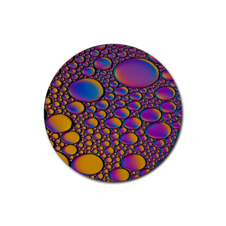 Bubble color Rubber Round Coaster (4 pack)