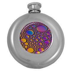 Bubble Color Round Hip Flask (5 Oz) by artworkshop