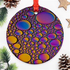 Bubble Color Round Ornament (two Sides) by artworkshop