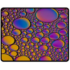 Bubble Color One Side Fleece Blanket (medium) by artworkshop