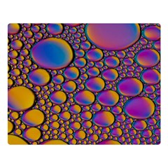 Bubble Color One Side Premium Plush Fleece Blanket (large) by artworkshop