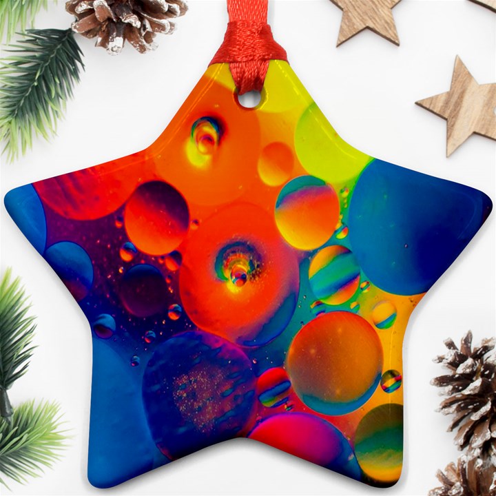 Colorfull pattern Star Ornament (Two Sides)