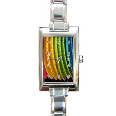  Colorful Illustrations Rectangle Italian Charm Watch by artworkshop