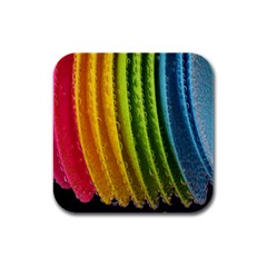  Colorful Illustrations Rubber Square Coaster (4 Pack) by artworkshop