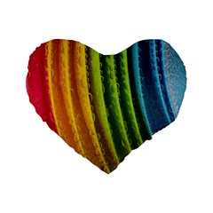  Colorful Illustrations Standard 16  Premium Flano Heart Shape Cushions by artworkshop