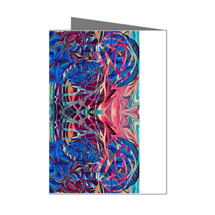 Cobalt arabesque Mini Greeting Cards (Pkg of 8)