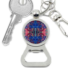 Cobalt Arabesque Bottle Opener Key Chain by kaleidomarblingart