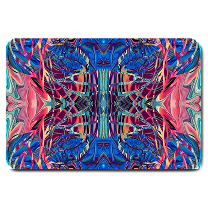 Cobalt arabesque Large Doormat