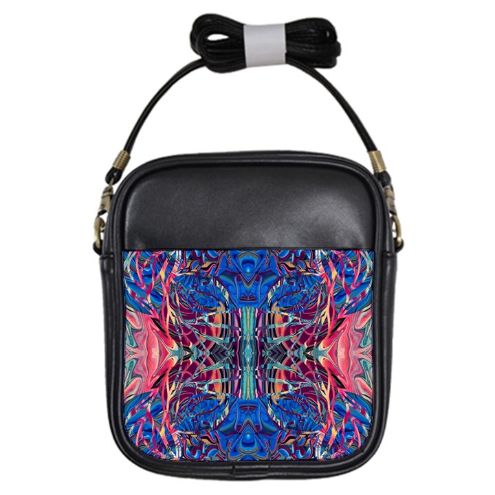 Cobalt arabesque Girls Sling Bag