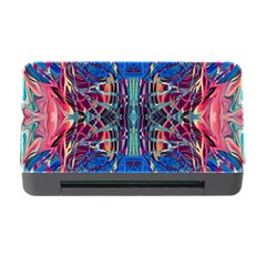 Cobalt Arabesque Memory Card Reader With Cf by kaleidomarblingart