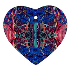 Cobalt Arabesque Ornament (heart)