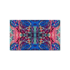 Cobalt Arabesque Sticker Rectangular (10 Pack) by kaleidomarblingart