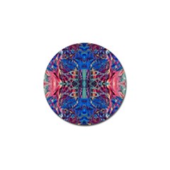 Cobalt Arabesque Golf Ball Marker (4 Pack) by kaleidomarblingart