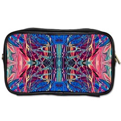 Cobalt Arabesque Toiletries Bag (one Side) by kaleidomarblingart