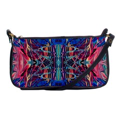 Cobalt Arabesque Shoulder Clutch Bag by kaleidomarblingart