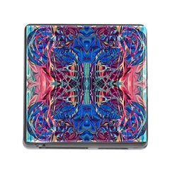 Cobalt Arabesque Memory Card Reader (square 5 Slot) by kaleidomarblingart