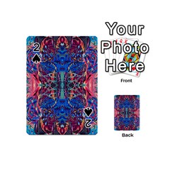 Cobalt Arabesque Playing Cards 54 Designs (mini) by kaleidomarblingart