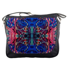 Cobalt Arabesque Messenger Bag by kaleidomarblingart