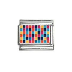 Square Plaid Checkered Pattern Italian Charm (9mm) by Ravend