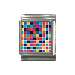 Square Plaid Checkered Pattern Italian Charm (13mm) by Ravend