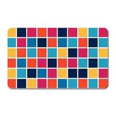 Square Plaid Checkered Pattern Magnet (rectangular) by Ravend